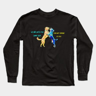 dancing fight dog Long Sleeve T-Shirt